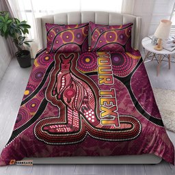 Maroons Rugby Bedding Set - Custom Maroons Kangaroo Bedding Set RLT13