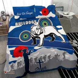 Bulldogs Anzac Day Bedding Set Mix Indigenous