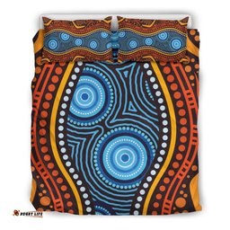 Aboriginal Bedding Set - Boomerang Circle Dot Painting Art Ver01