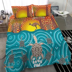 Aboriginal Bedding Set - Turtle and Kangaroo - Aboriginal Life
