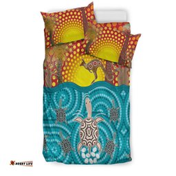 Aboriginal Bedding Set - Turtle and Kangaroo - Aboriginal Life