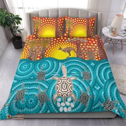 Aboriginal Bedding Set - Turtle and Kangaroo - Aboriginal Life