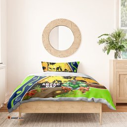 Raiders Rugby ANZAC Day Bedding Set Green Machine Mascot Rosemary Starry Night