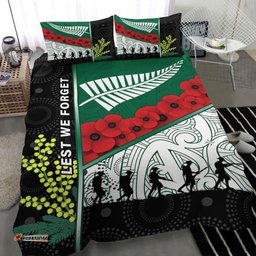 VibeHoodie Bedding Set - Australia Indigenous & New Zealand Maori Anzac Bedding Set