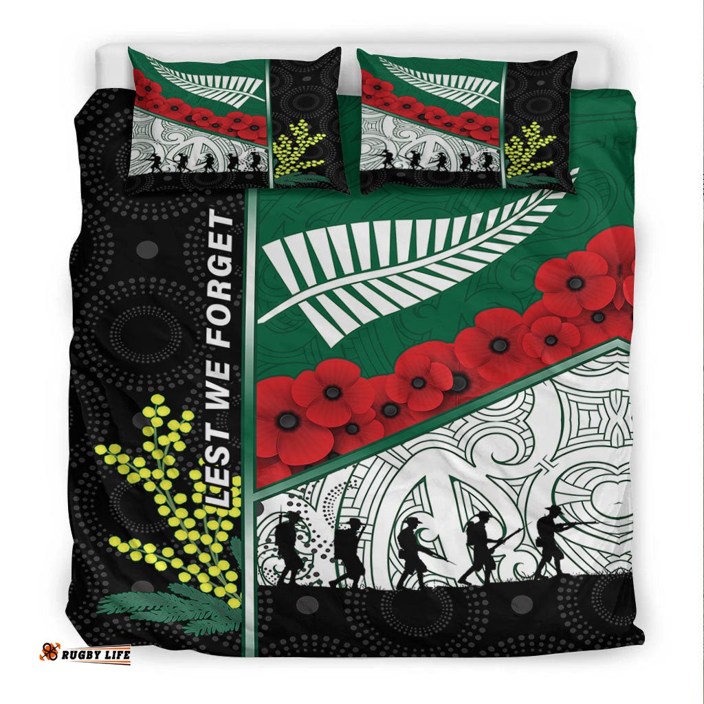 VibeHoodie Bedding Set - Australia Indigenous & New Zealand Maori Anzac Bedding Set