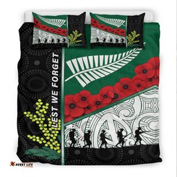 VibeHoodie Bedding Set - Australia Indigenous & New Zealand Maori Anzac Bedding Set
