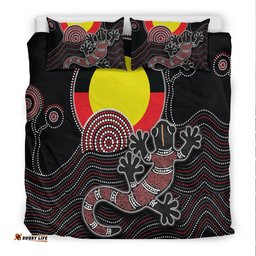 Aboriginal Bedding Set - Gecko with Aboriginal Flag