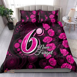 Sixers Cricket Never Forget Custom Bedding Set ANZAC Day with Poppy Aboriginal