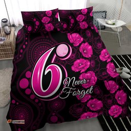 Sixers Cricket Never Forget Custom Bedding Set ANZAC Day with Poppy Aboriginal