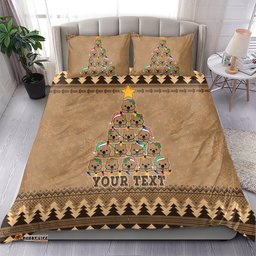 Personalised Wombat Christmas Tree Bedding Set Australia Merry Xmas Simple Style