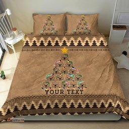 Personalised Wombat Christmas Tree Bedding Set Australia Merry Xmas Simple Style