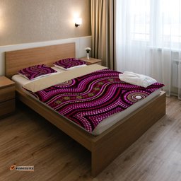 Australia Indigenous Bedding Set - Aboriginal inspired little turtles dreaming