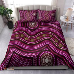 Australia Indigenous Bedding Set - Aboriginal inspired little turtles dreaming