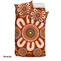 Aboriginal Bedding Set - Circle Flowers Patterns Ver03