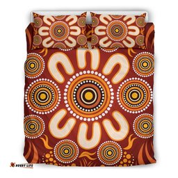 Aboriginal Bedding Set - Circle Flowers Patterns Ver03