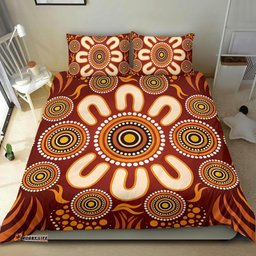 Aboriginal Bedding Set - Circle Flowers Patterns Ver03