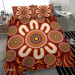 Aboriginal Bedding Set - Circle Flowers Patterns Ver03
