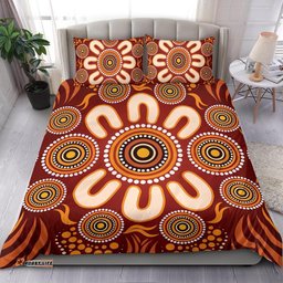 Aboriginal Bedding Set - Circle Flowers Patterns Ver03