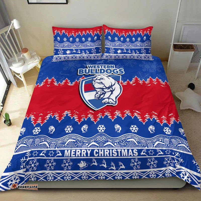 Bulldogs Unique Winter Season Bedding Set Dogs Merry Christmas No2