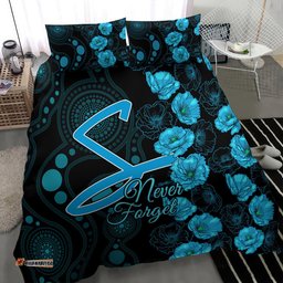 Strikers Cricket Never Forget Custom Bedding Set ANZAC Day with Poppy Aboriginal