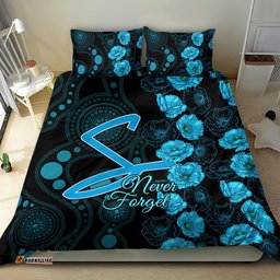 Strikers Cricket Never Forget Custom Bedding Set ANZAC Day with Poppy Aboriginal