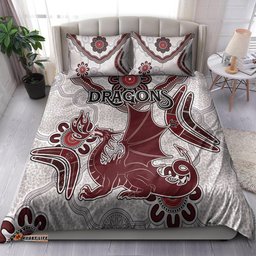 St.George Rugby Bedding Set - Custom Aboriginal St. George Bedding Set RLT13
