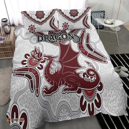 St.George Rugby Bedding Set - Custom Aboriginal St. George Bedding Set RLT13