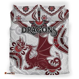 St.George Rugby Bedding Set - Custom Aboriginal St. George Bedding Set RLT13