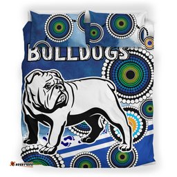 Bulldogs Rugby Bedding Set - Custom Indigenous Bulldogs Bedding Set RLT13