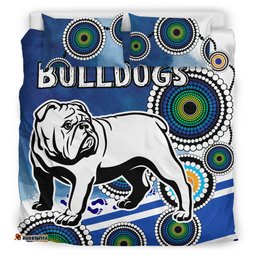 Bulldogs Rugby Bedding Set - Custom Indigenous Bulldogs Bedding Set RLT13