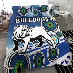 Bulldogs Rugby Bedding Set - Custom Indigenous Bulldogs Bedding Set RLT13