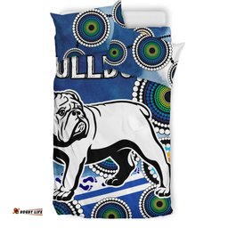 Bulldogs Rugby Bedding Set - Custom Indigenous Bulldogs Bedding Set RLT13