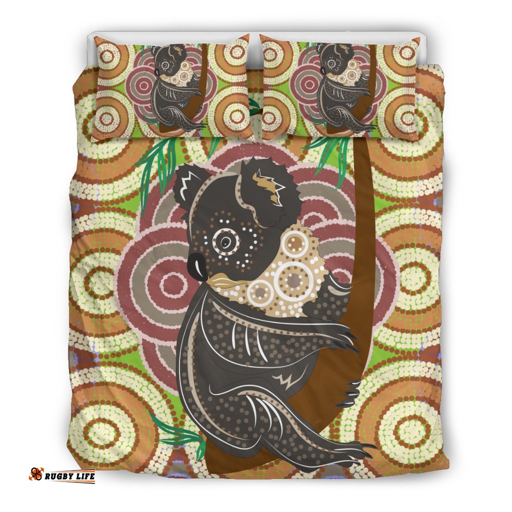 Aboriginal Bedding Sets, Koala Patterns Circle Dot Painting