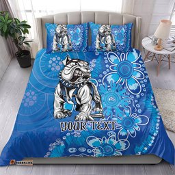 Personalised Bulldogs NAIDOC Week 2024 Bedding Set Aboriginal Fire Burning Sparks