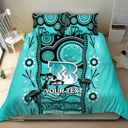 Custom Brisbane Heat Cricket Bedding Set Happy Australia Day Aboriginal Art