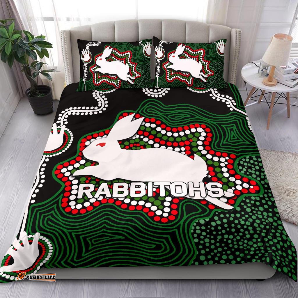 Rabbitohs Bedding Set Aboriginal 2