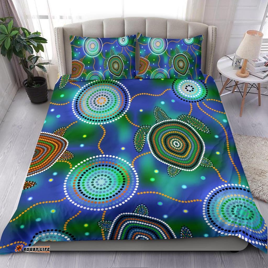 Aboriginal Bedding Set - Indigenous Turtle Dreaming