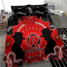 Melbourne Renegades ANZAC 2024 Bedding Set Lest We Forget Poppy Mix Camouflage