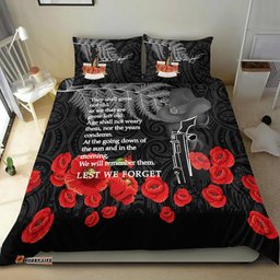 New Zealand Anzac Lest We Forget Remebrance Day Bedding Set -