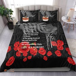 New Zealand Anzac Lest We Forget Remebrance Day Bedding Set -