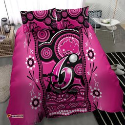 Sydney Sixers Cricket Bedding Set Happy Australia Day Aboriginal Art