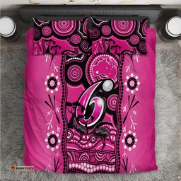 Sydney Sixers Cricket Bedding Set Happy Australia Day Aboriginal Art