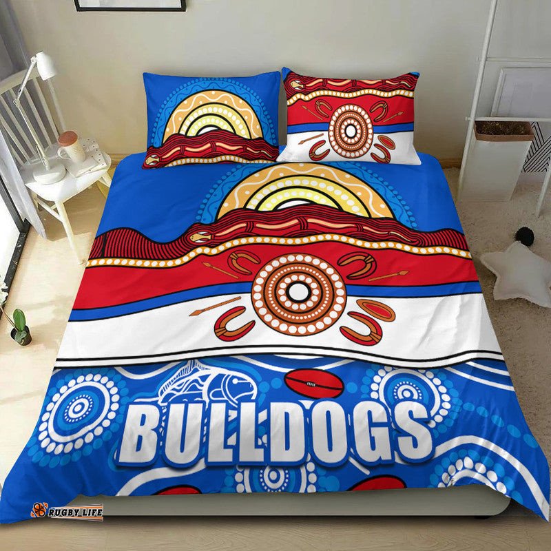 Western Bulldogs Aboriginal Football Bedding Set Simple Style