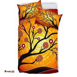 Australia Indigenous Bedding Set - Tree on the hill aboriginal inspired