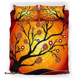 Australia Indigenous Bedding Set - Tree on the hill aboriginal inspired