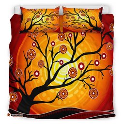 Australia Indigenous Bedding Set - Tree on the hill aboriginal inspired