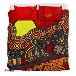 Aboriginal Bedding Set - Australian Indigenous Koala