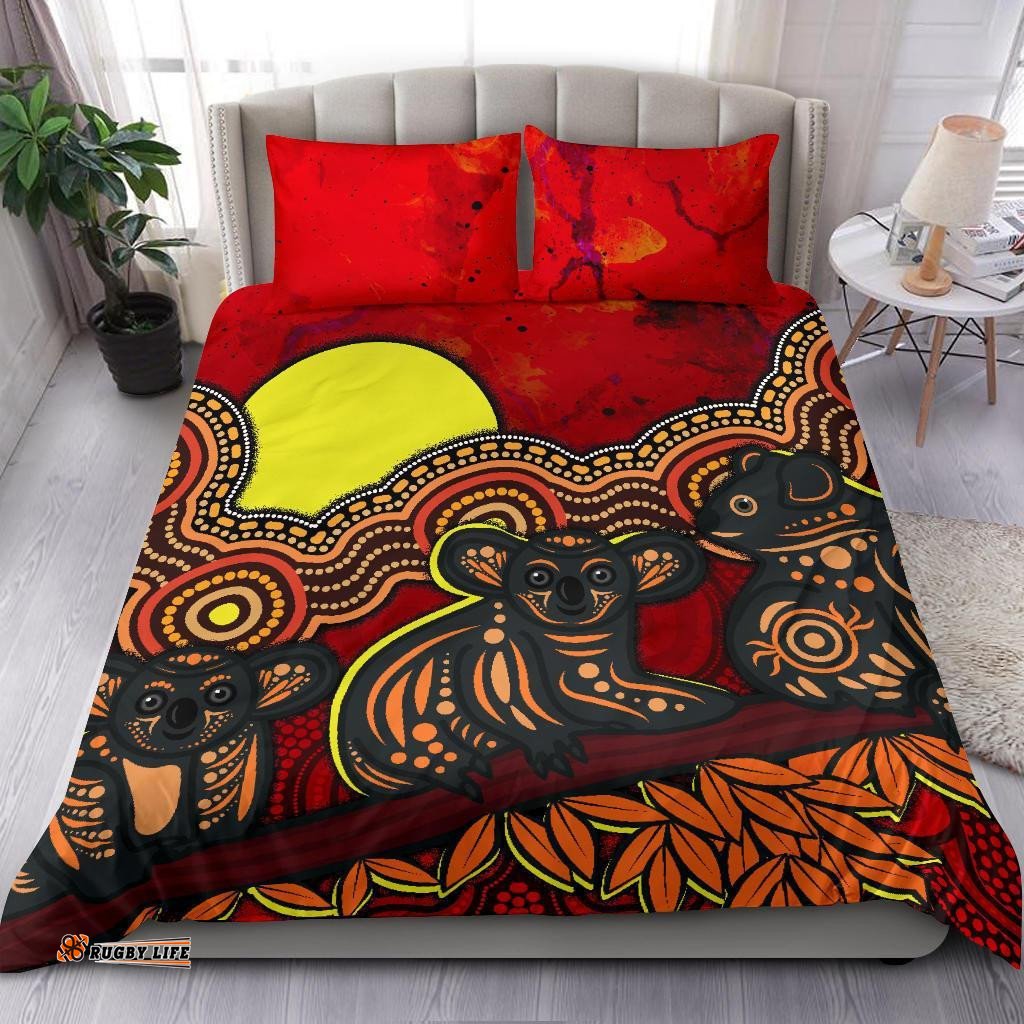 Aboriginal Bedding Set - Australian Indigenous Koala