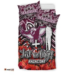 Sea Eagles Bedding Set Anzac Day Poppy Flowers With Aboriginal
