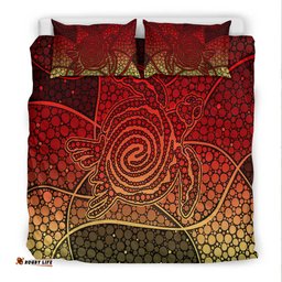 Turtle Bedding Set Aboriginal Red Style